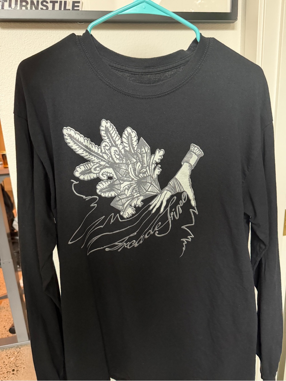 Arcade Fire funeral glow in the dark Black Long-Sleeve Shirt